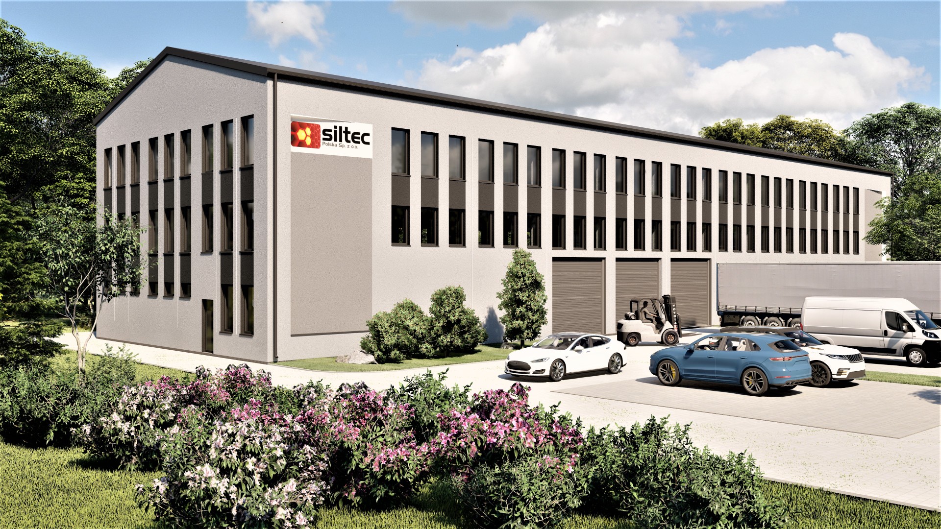 Siltec Polska facility in Cieszyn, Poland - Day view